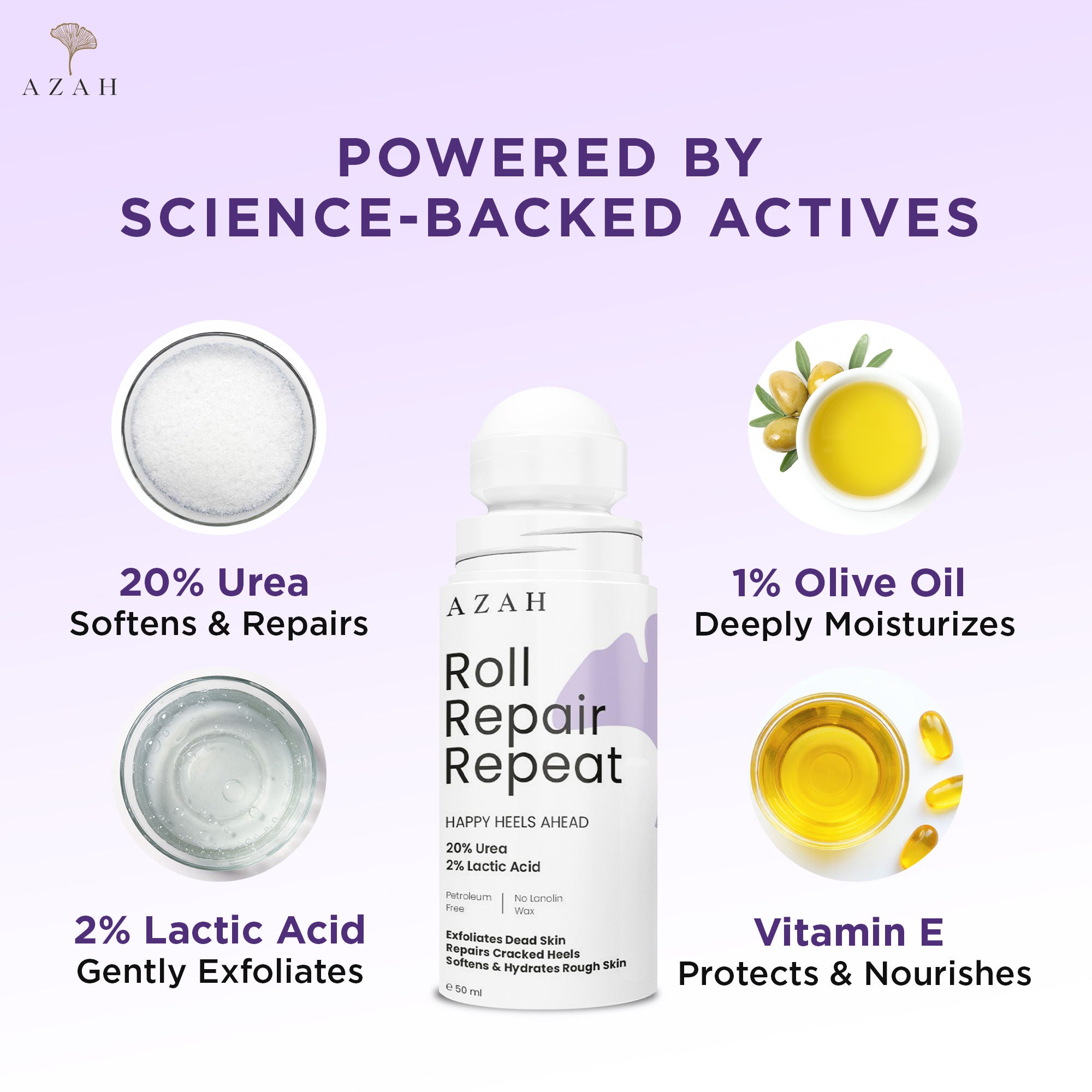 Foot Roll On For Cracked Feet - Exfoliates Dead Skin & Repairs Rough Feet