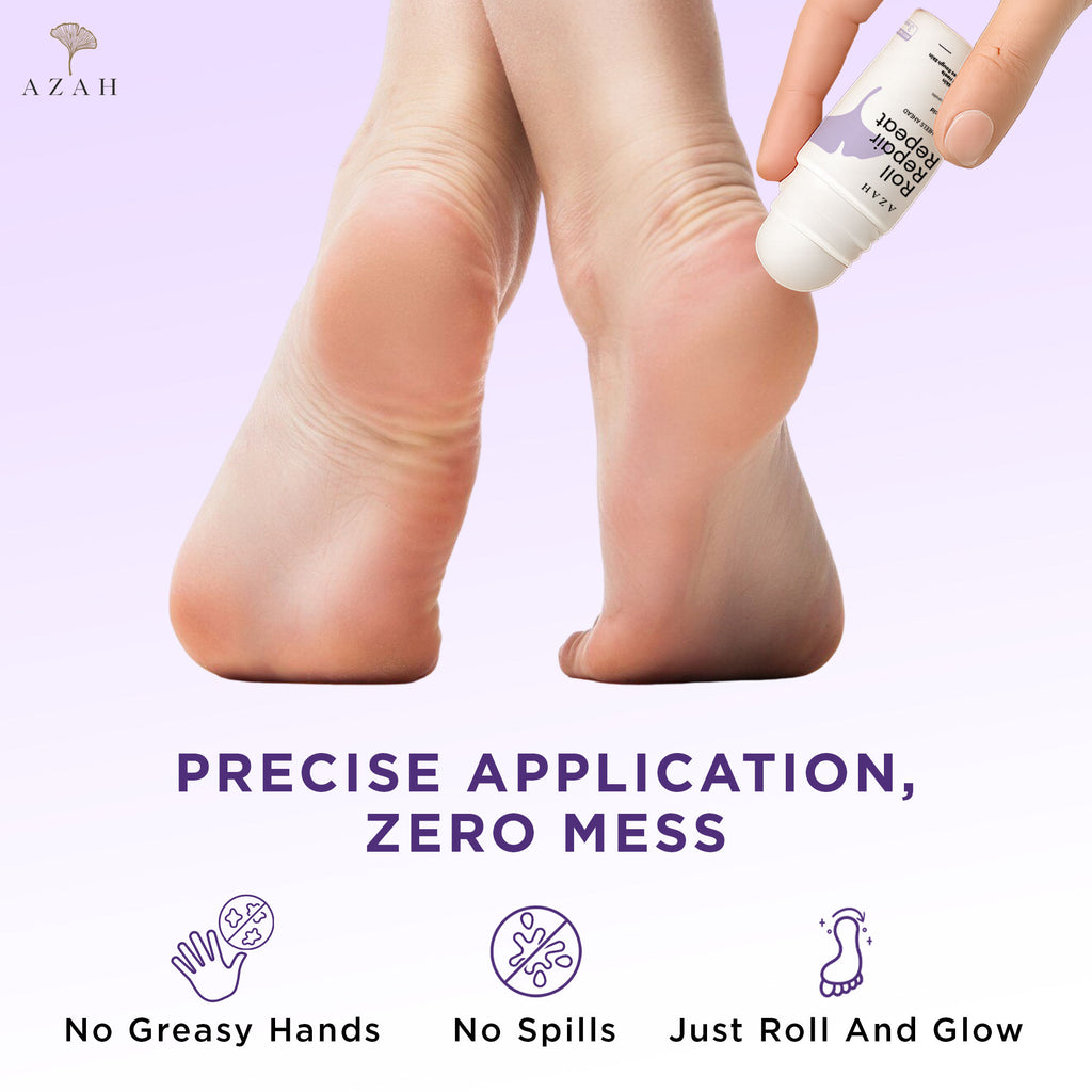 Foot Roll On For Cracked Feet - Exfoliates Dead Skin & Repairs Rough Feet