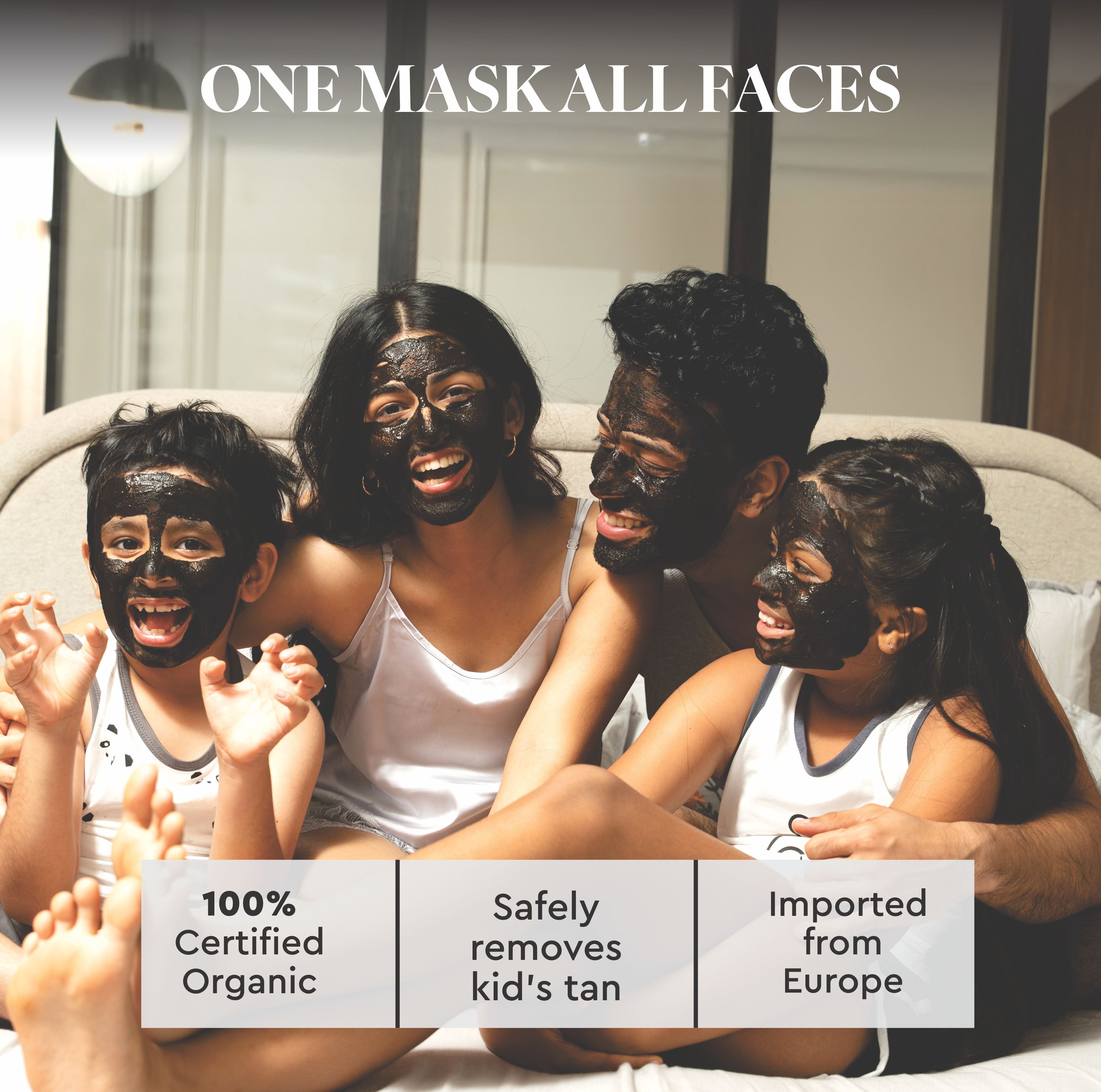 100% Organic European De Tan Face Mask for Glowing Skin Face Mask Pack for Women&Men