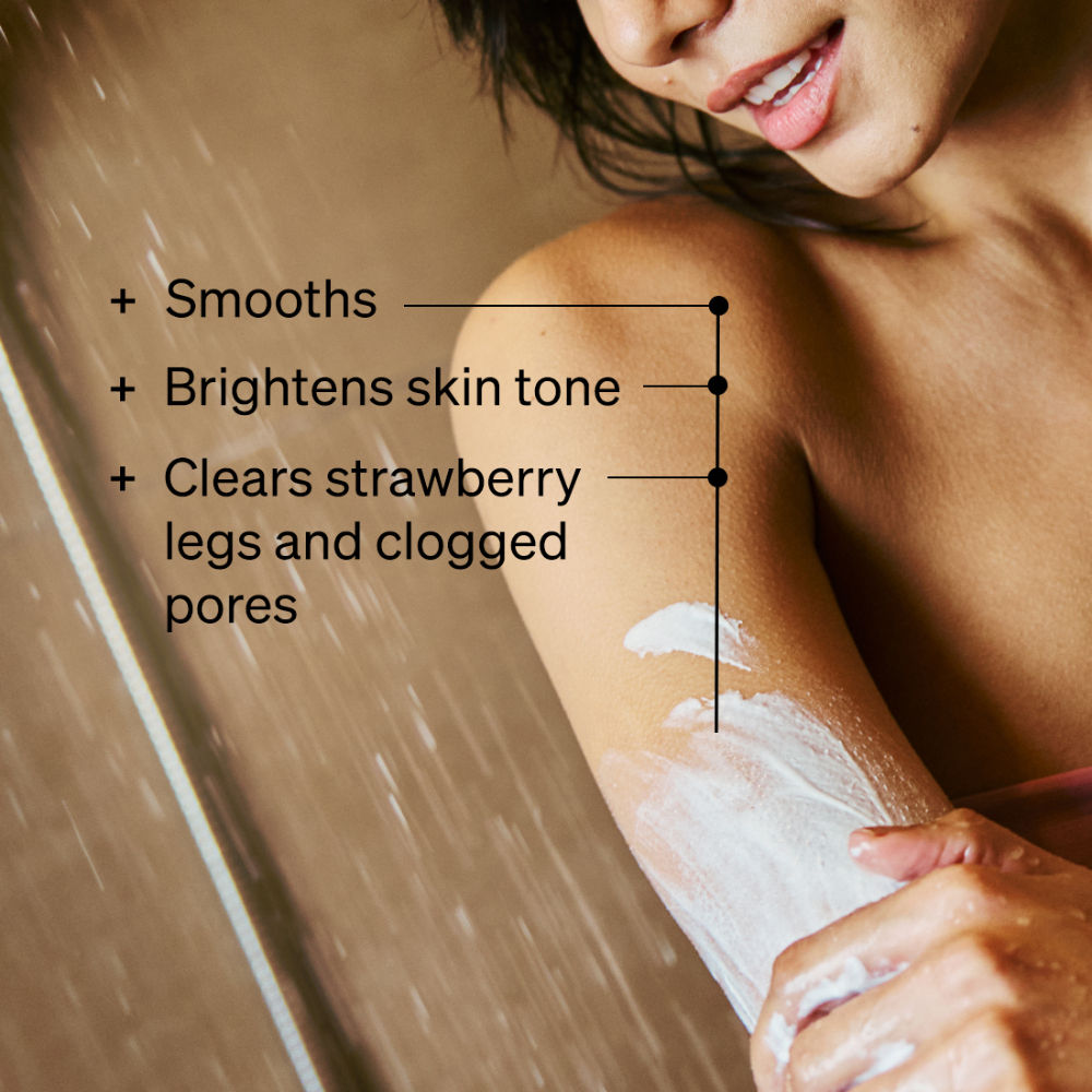 Body Scrub With 10% AHA BHA - Glycolic, Lactic & Salicylic Acid Exfoliator