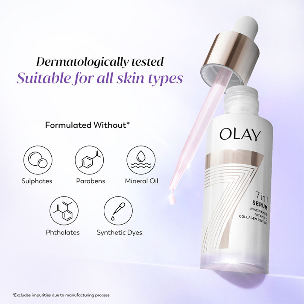 7in1 Serum with Niacinamide, Vitamin C, Collagen Peptides, Fights 7 Skin Issues