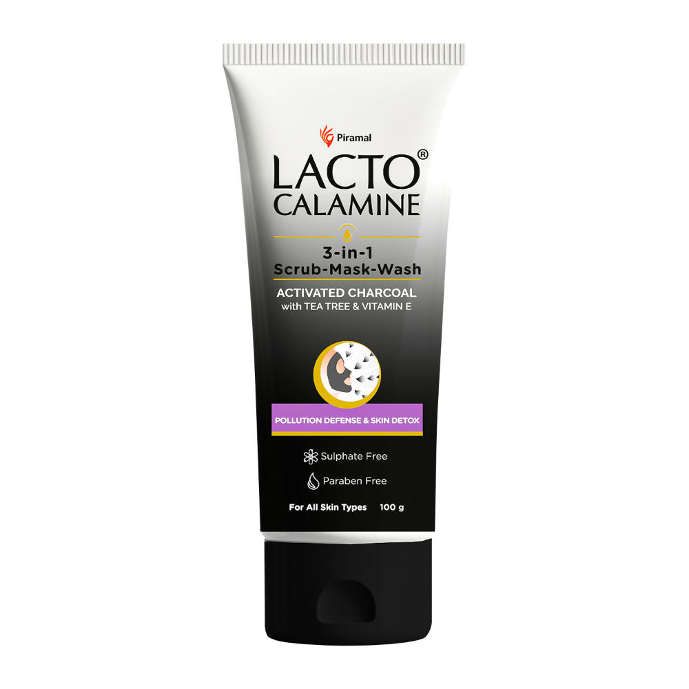 3 - In - 1 Charcoal Face Scrub - Mask - Wash