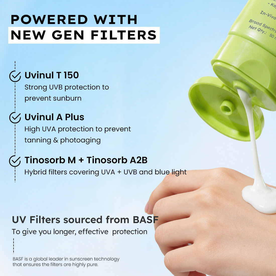 All I Need Sunscreen SPF50 PA++++, Moisturizes, Repairs UV Damage, In-Vivo Tested