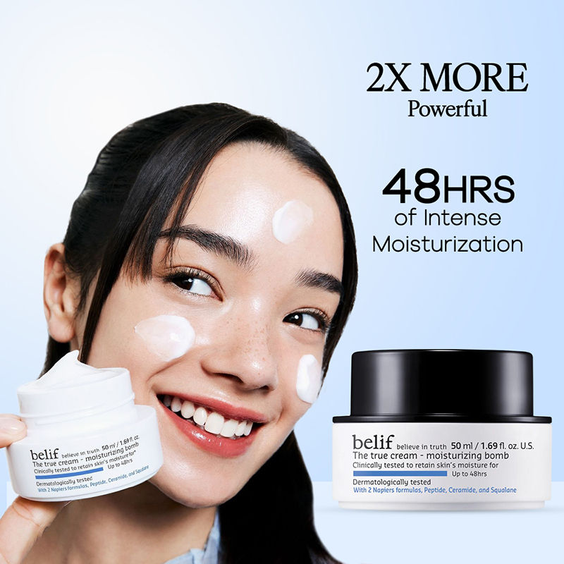 Aqua Bomb Gel Moisturizer-Vegan Korean Hydrating Face Cream with Niacinamide & Hyaluronic Acid