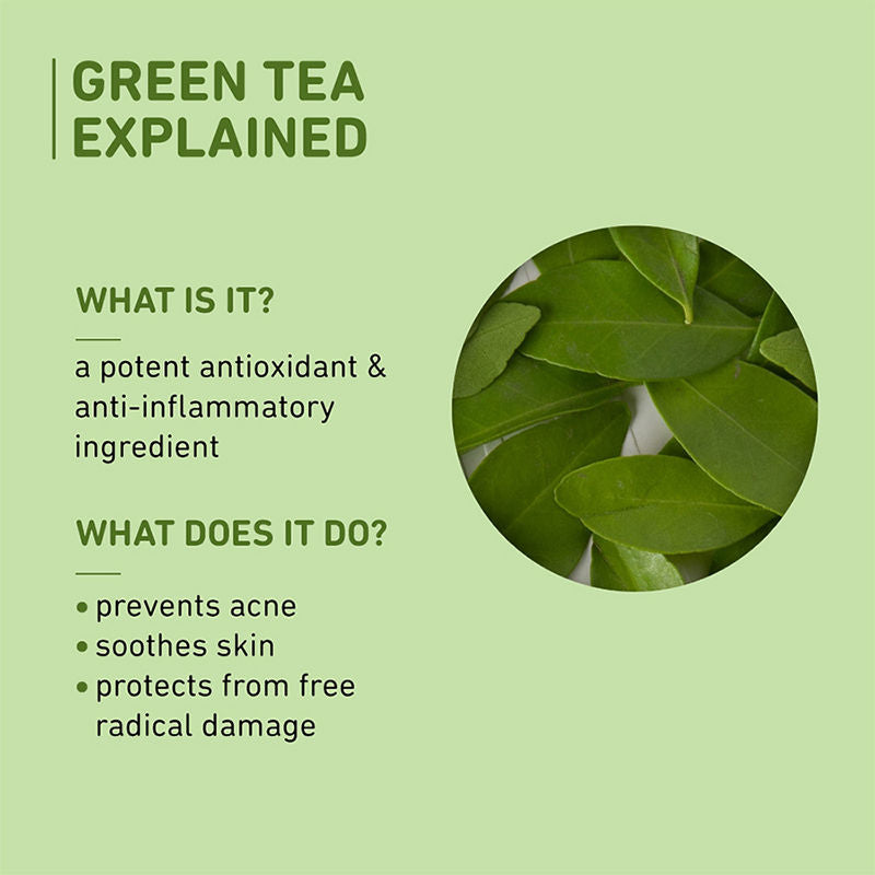 Green Tea Mattifying Moisturizer With Glycolic Acid & Glycerin For matte finish controls oil,hydrates skin