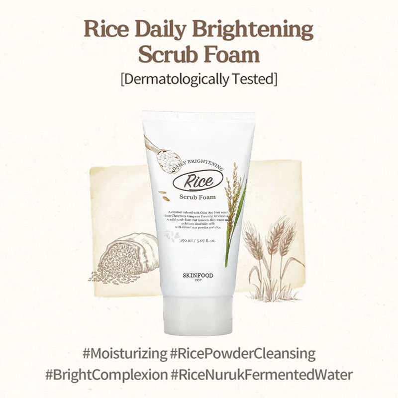Rice Daily Brightening Scrub Foam