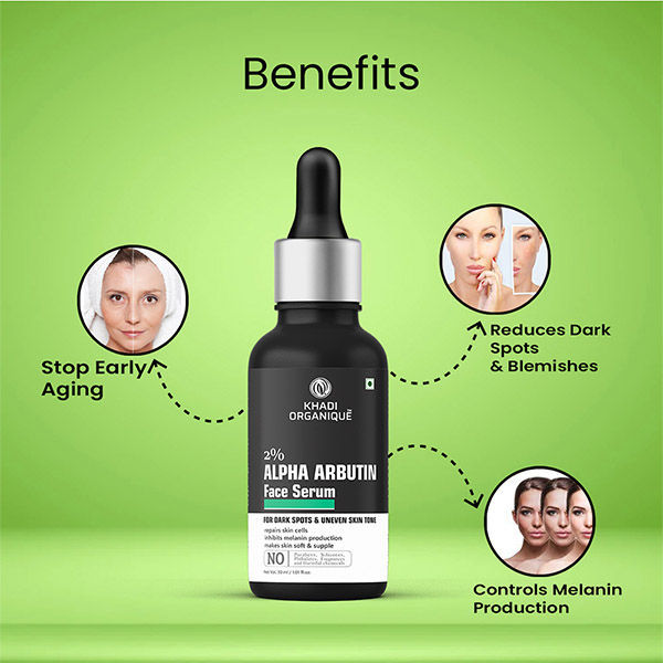 Alpha Arbutin 2% +Hyaluronic Acid 1% Face Serum for Pigmentation & Dark Spots