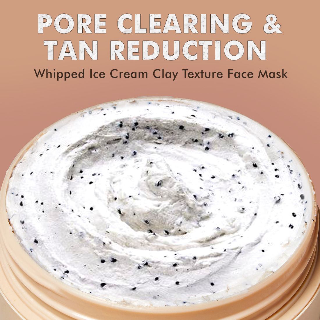 Pore Cleanse Coffee Cookie Detan Face Mask 9% AHA BHA, 3% Charcoal, Coffee Clay Mask