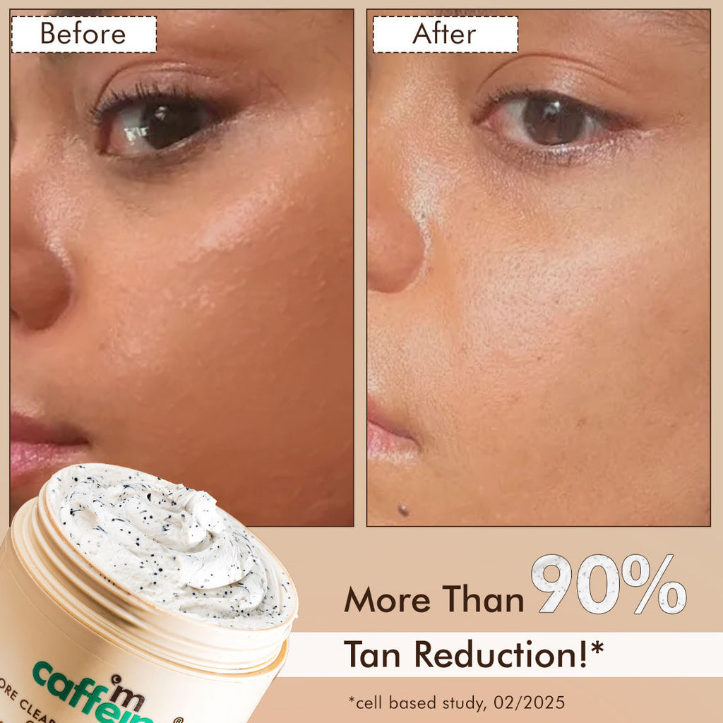 Pore Cleanse Coffee Cookie Detan Face Mask 9% AHA BHA, 3% Charcoal, Coffee Clay Mask