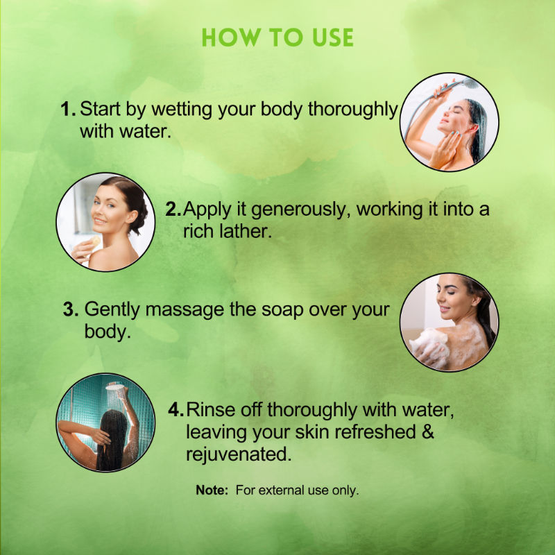 Herbal Neem Patti Soap, Bathing Bar with Neem Leaves, Cleansing Formula