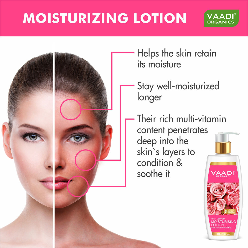 Rich Velvety Moisturising Lotion With Pink Rose Extract