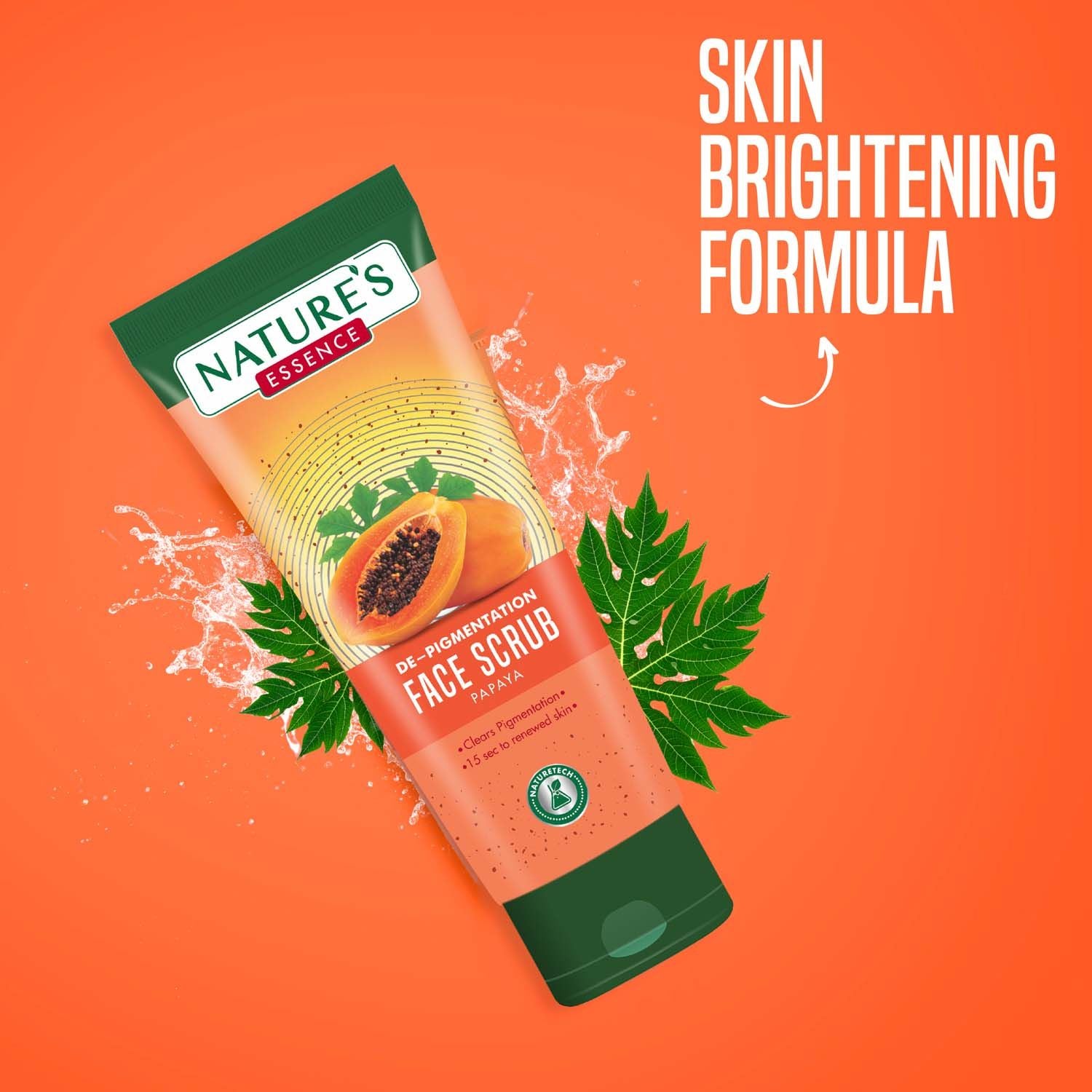 De-Pigmentation Face Scrub for Women Papaya Face Scrub, Orange
