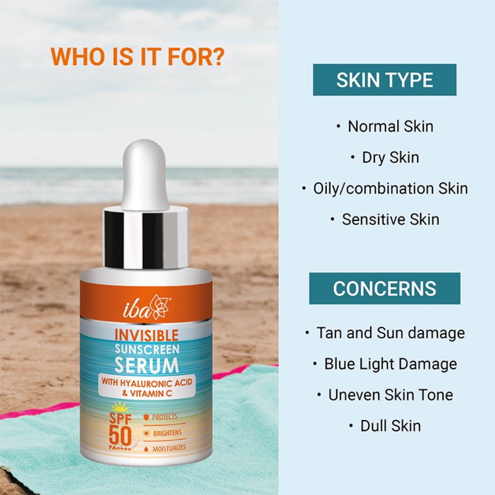 Invisible Sunscreen Serum SPF 50 PA+++ With Hyaluronic Acid & Vitamin C