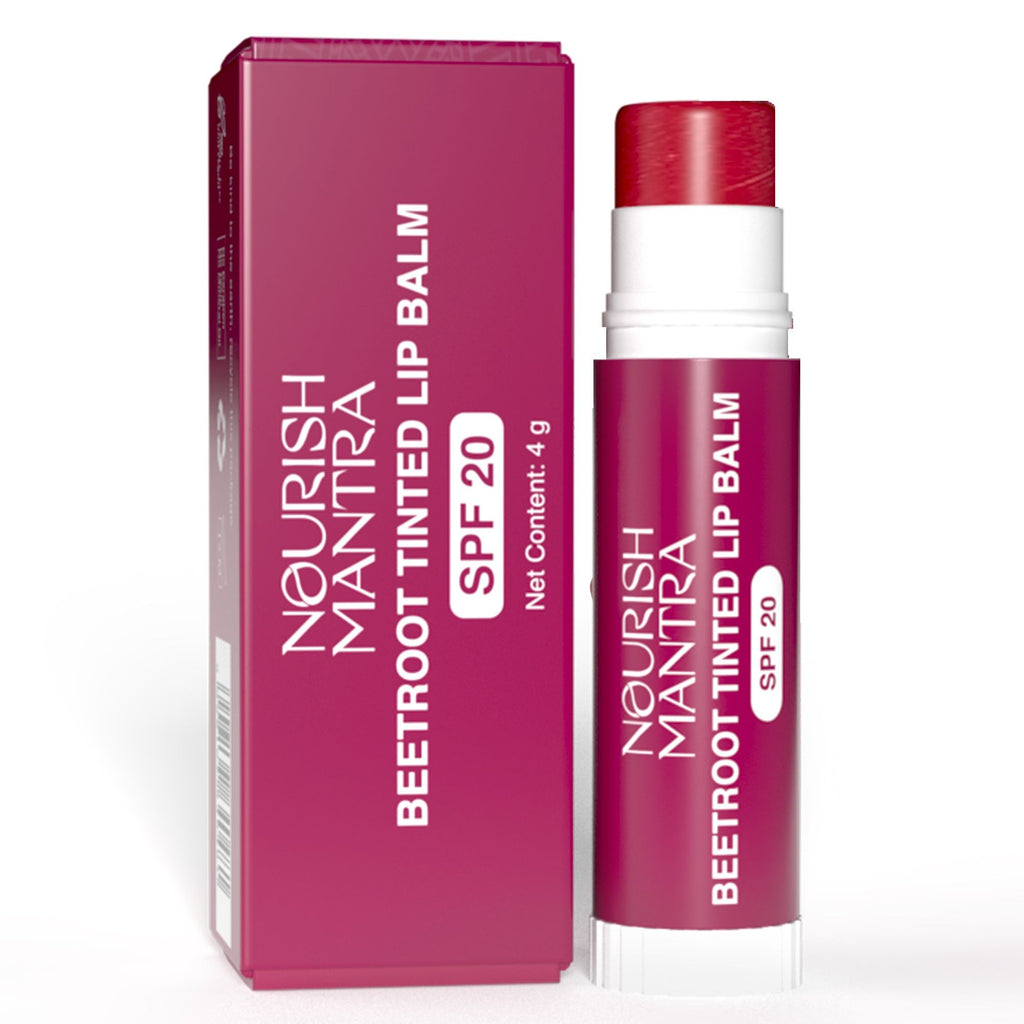 Beetroot Tinted Lip Balm with SPF 20 for Smooth, Nourished & Protected Lips