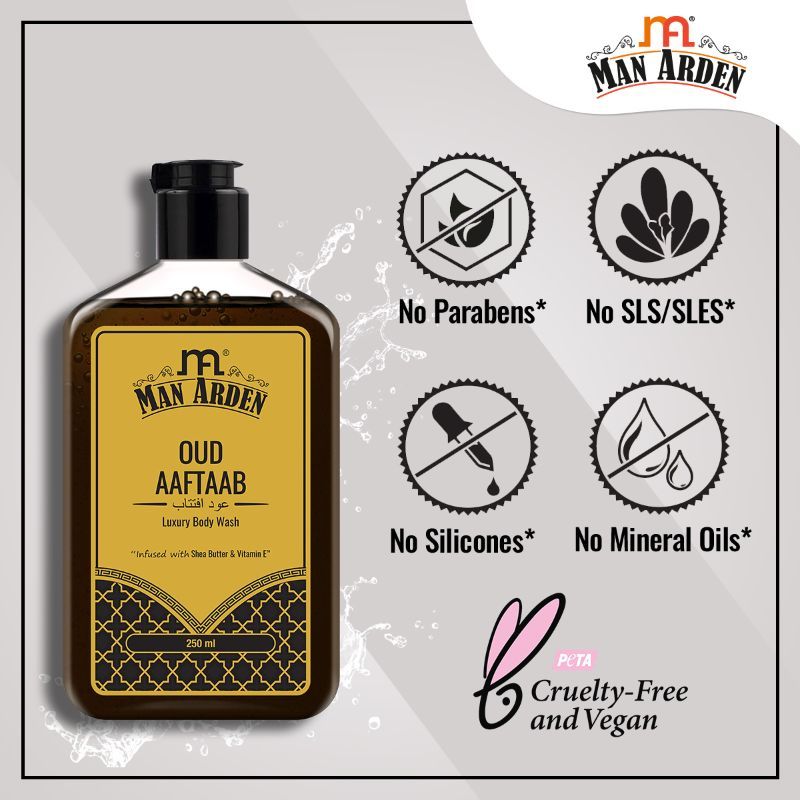 Oud Aaftaab Luxury Body Wash Infused With Shea Butter & Vitamin E