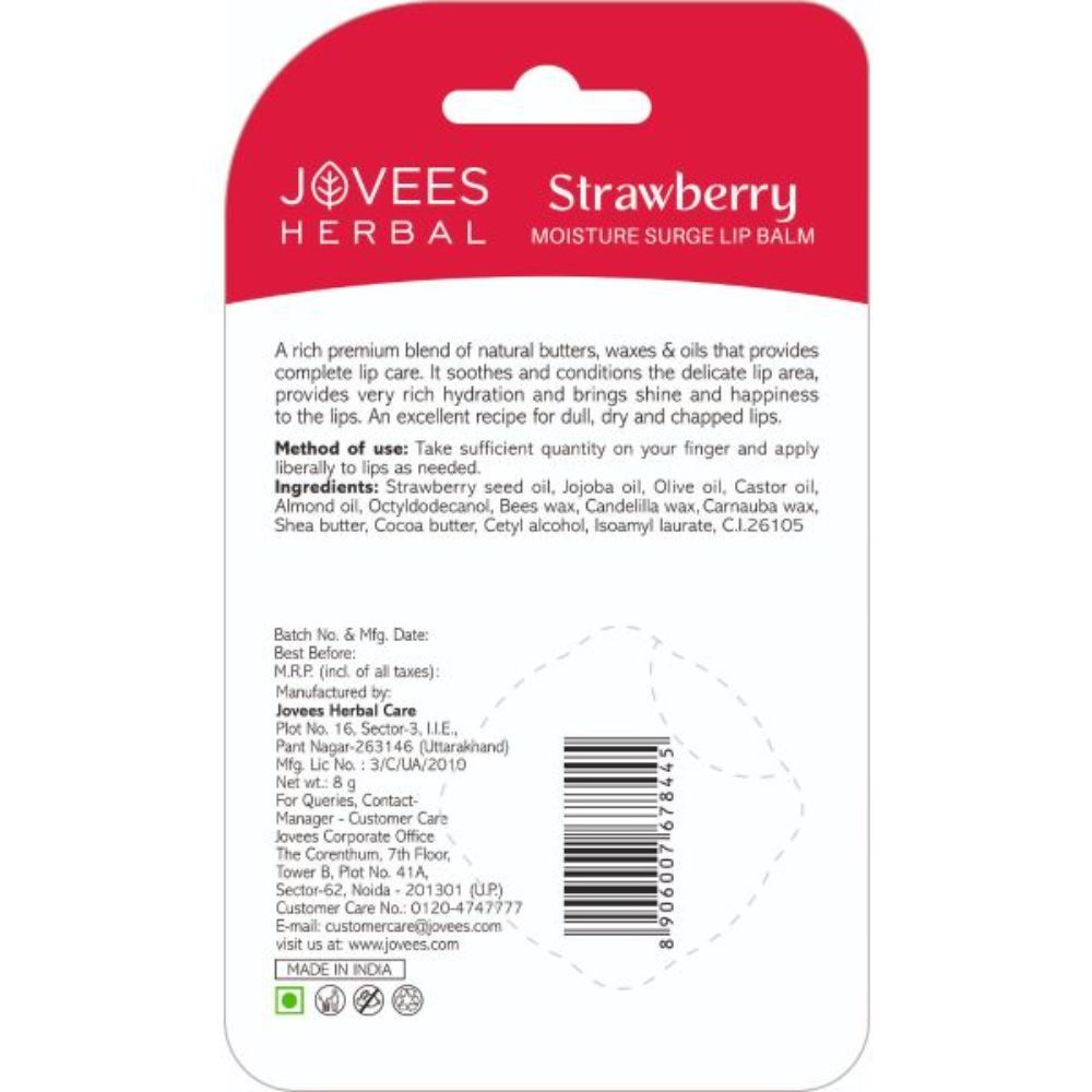 Herbal Strawberry Moisture Surge Lip Balm