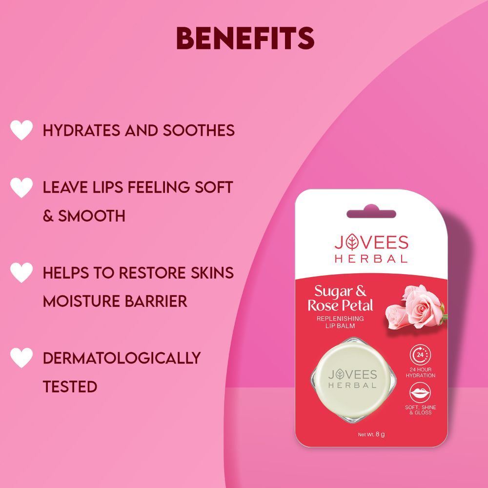 Herbal Sugar & Rose Petal Replenishing Lip Balm