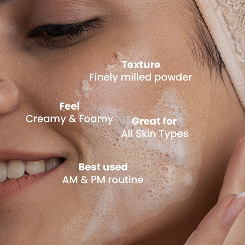 Face Wash Powder With Azuki Beans, Koji Rice, Salicylic Acid & Niacinamide - Brighter Skin