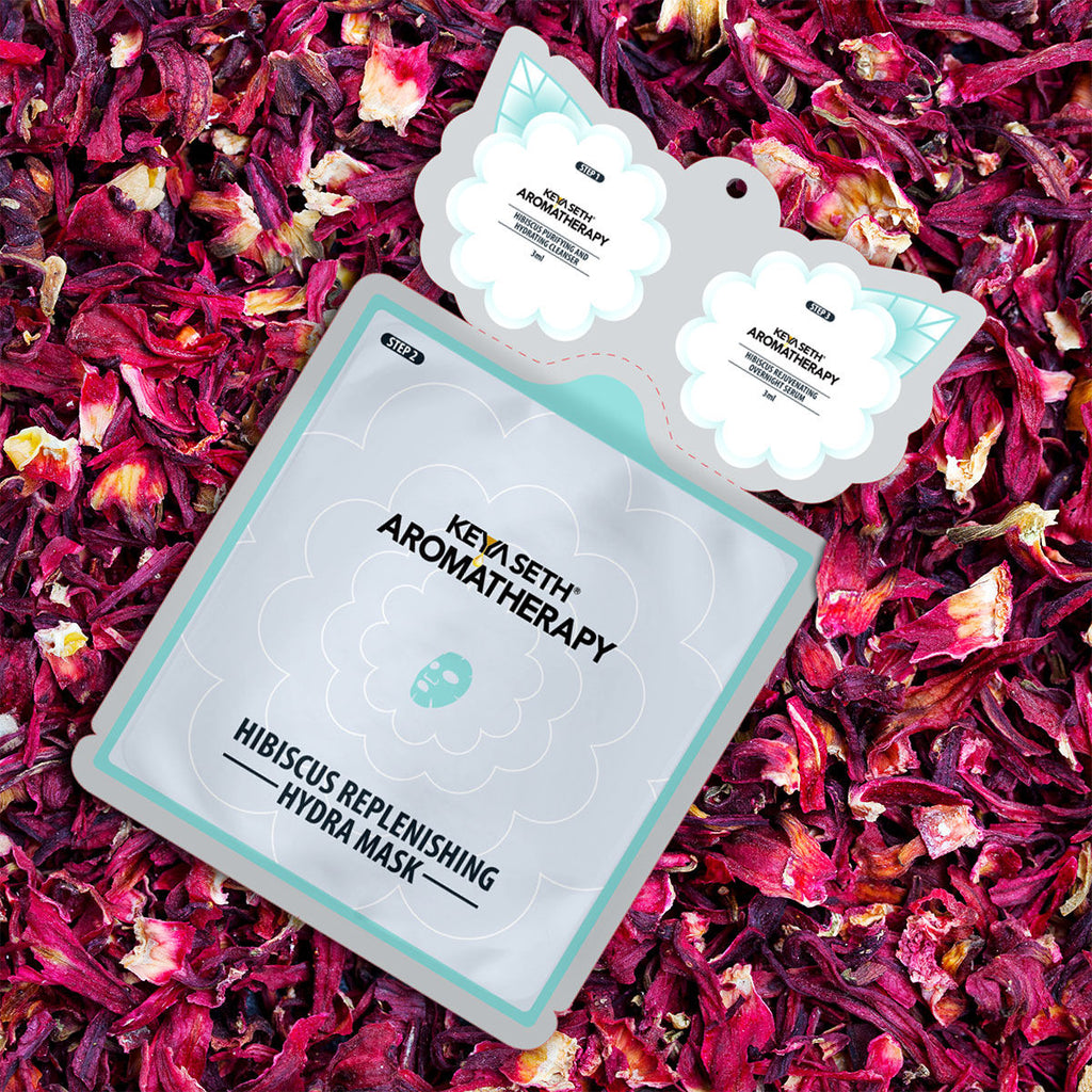 Keya Seth Aromatherapy- Hibiscus Replenishing Hydra 3-in-1 Facial Sheet Mask