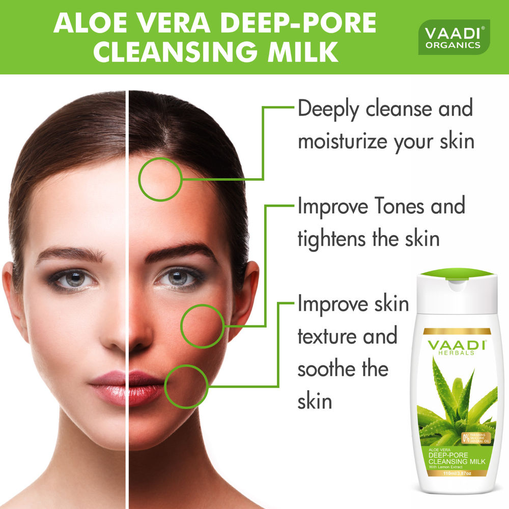 Aloevera Deep Pore Cleansing Milk With Lemon Extract