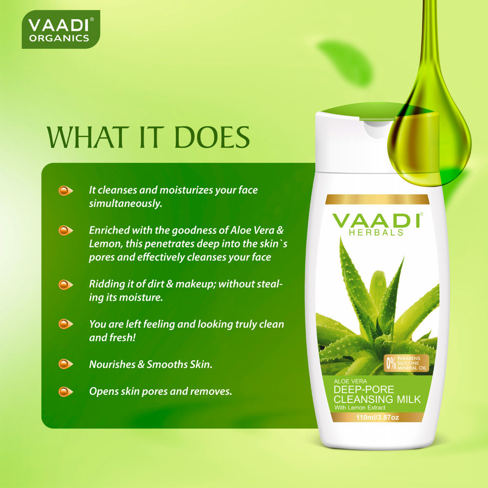 Aloevera Deep Pore Cleansing Milk With Lemon Extract