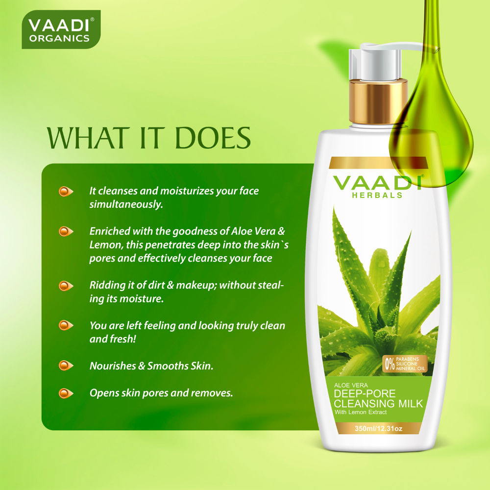 Aloevera Deep Pore Cleansing Milk With Lemon Extract