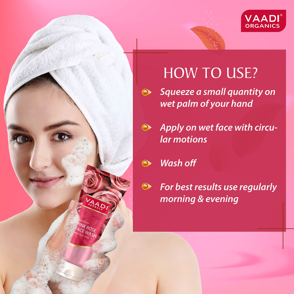 Insta Glow Pink Rose Face Wash With Aloe Vera Extract