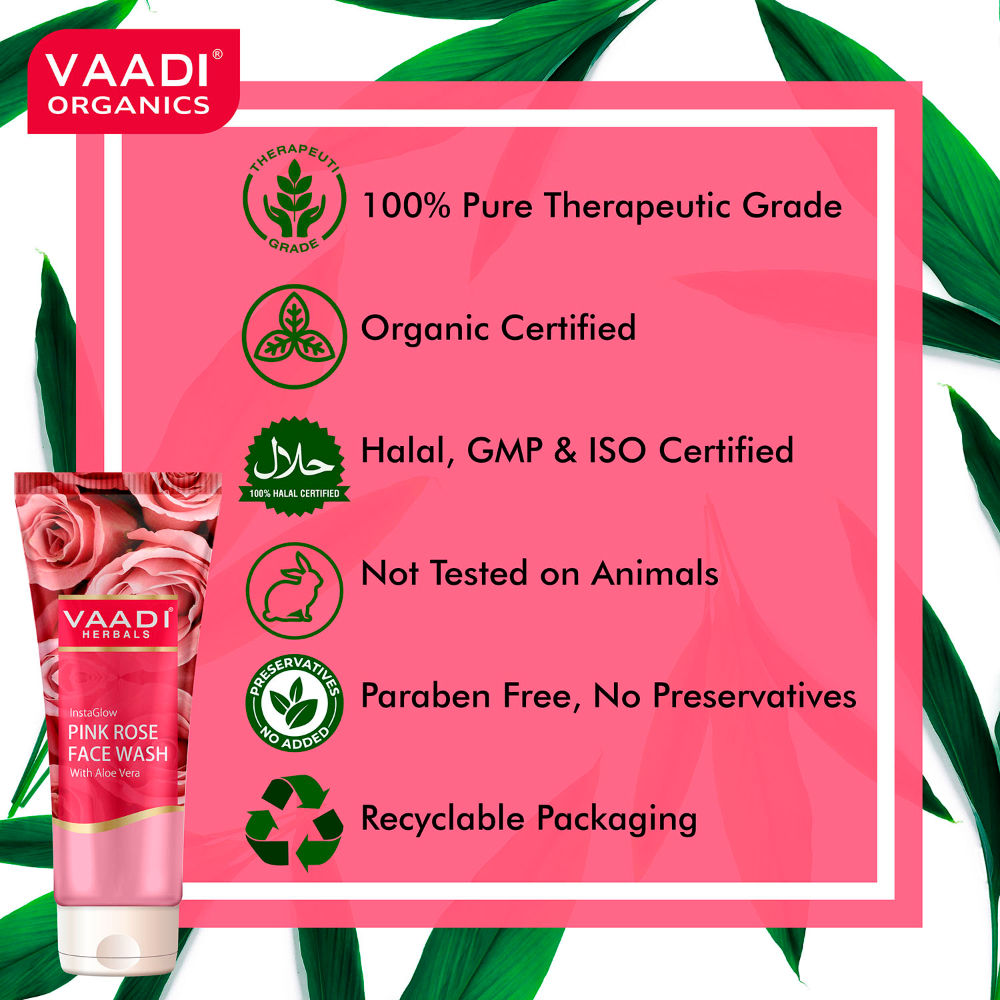 Insta Glow Pink Rose Face Wash With Aloe Vera Extract