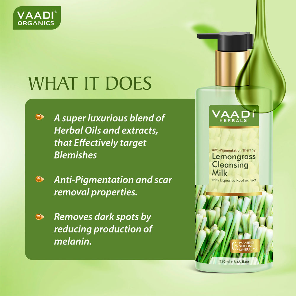 Lemongrass Cleansing Milk with Liquorice Root Extract