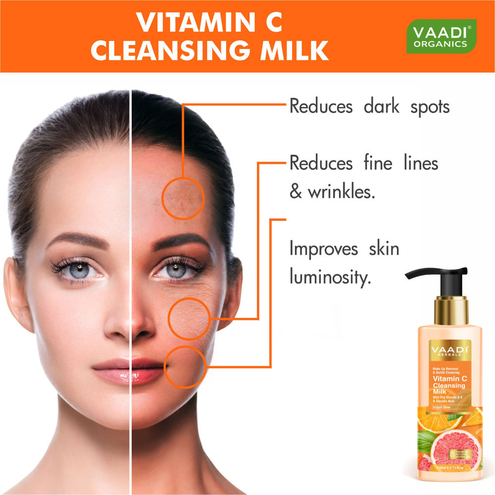 Vitamin C Cleansing Milk For Make Up Removal & Gentle Cleansing
