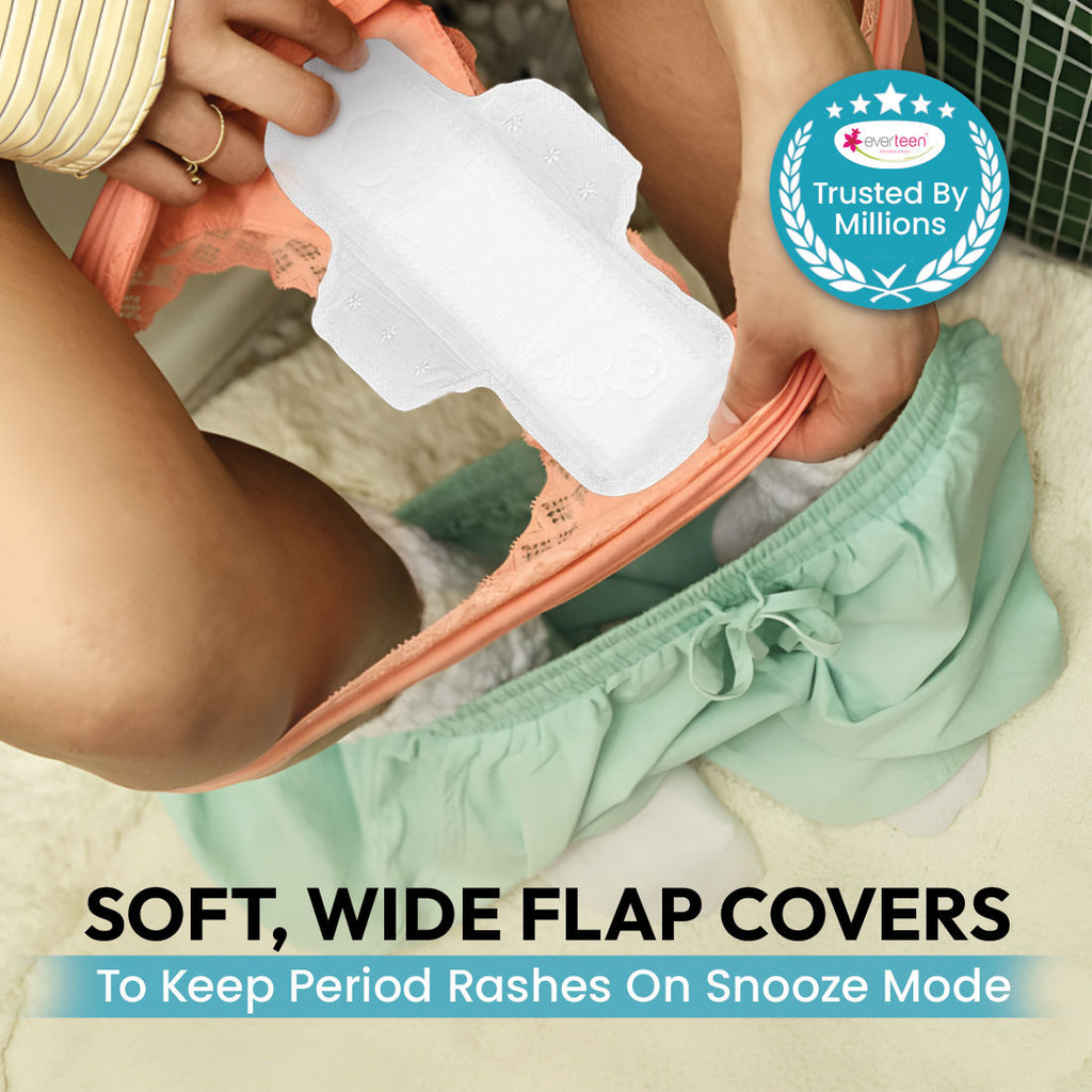 Skin Thin XL Sanitary Napkin Pads - Ultra Thin, Rash-Free, Moringa & Aloe Vera
