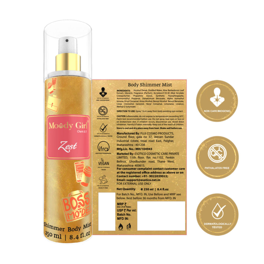 Zest Luxury Shimmer Body Mist