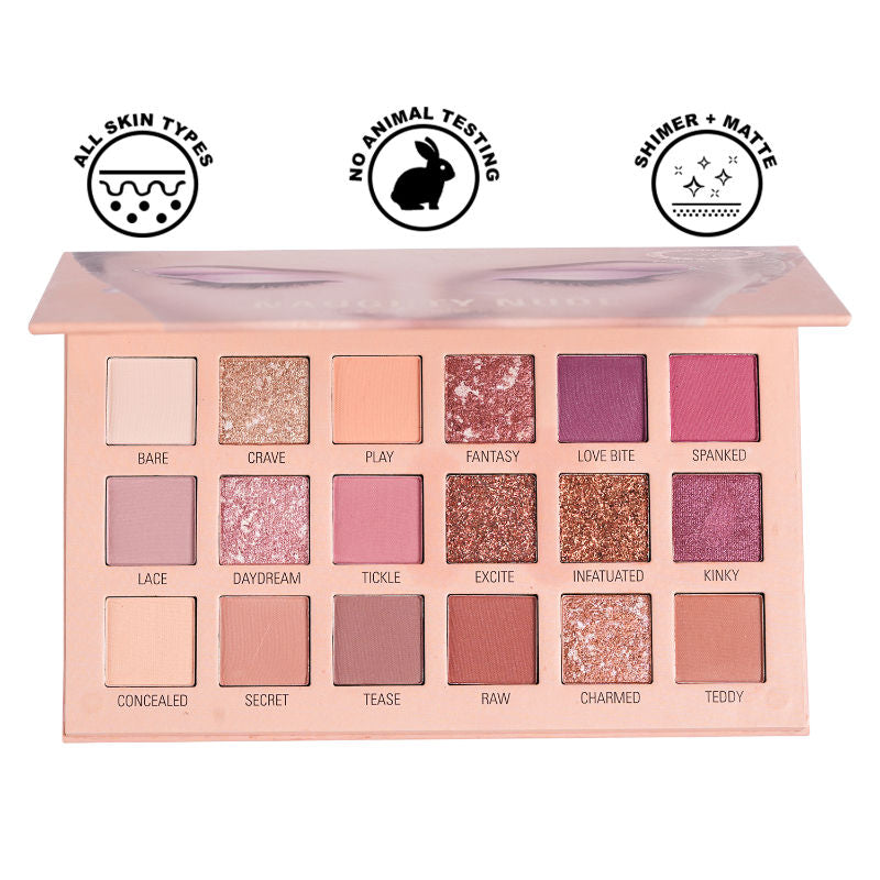 18 Color Eyeshadow Palette - Naughty Nude