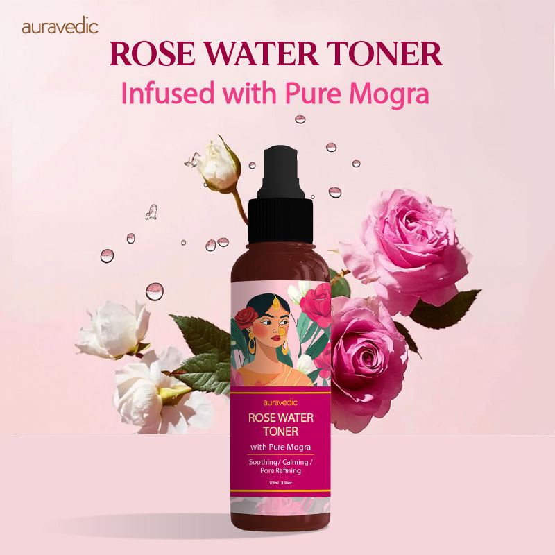Rose Water Face Toner Spray Mogra Rose Water Spray Toner for Glowing Skin Toner Mist