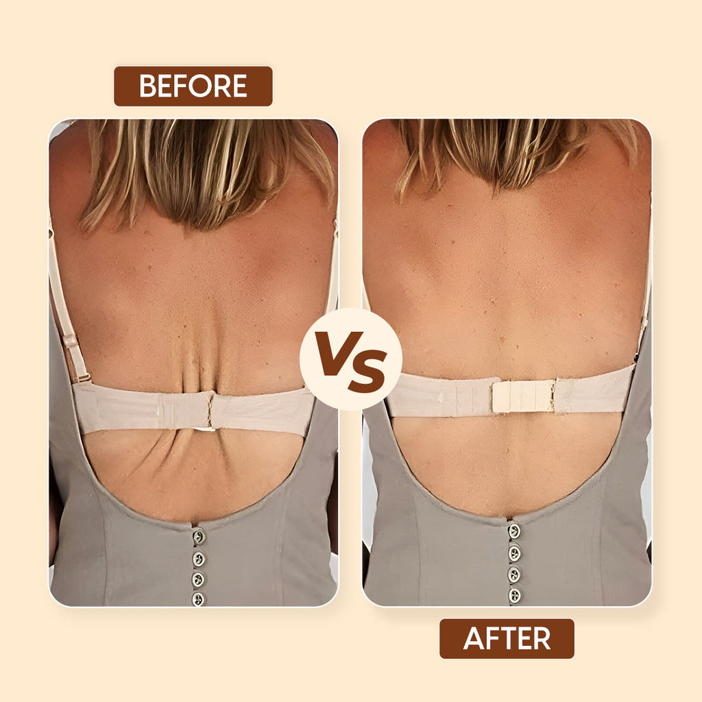 Bra Extender Stretchable Elastic Extension Strap Adjustable Buckle Clasp 2 Hook 3 Eye - Beige