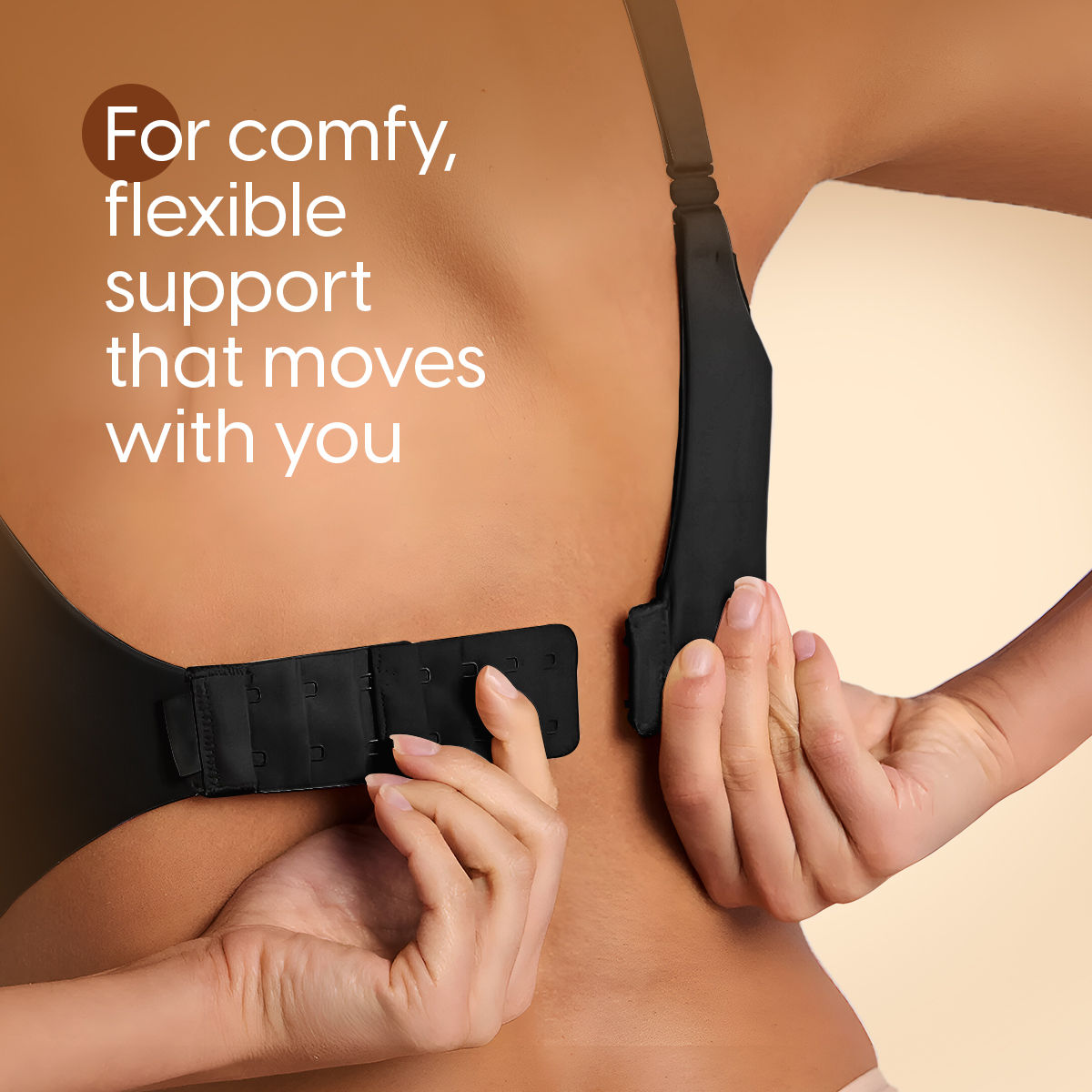 Bra Extender Stretchable Elastic Extension Strap Adjustable Buckle Clasp 2 Hook 3 Eye Black