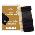 Bra Extender Stretchable Elastic Extension Strap Adjustable Buckle 2 Hook 3 Eye Beige Black