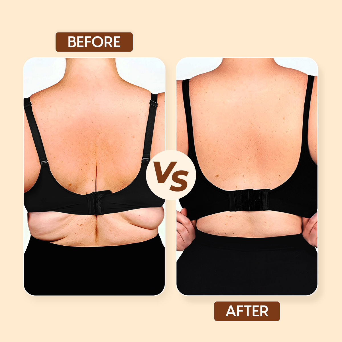 Bra Extender Stretchable Elastic Extension Strap Adjustable Buckle Clasp 3 Hook 3 Eye - Black