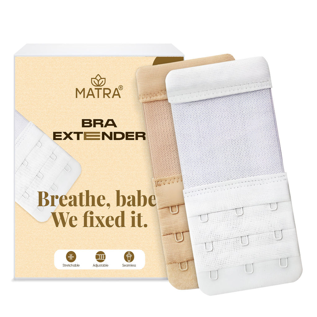 Bra Extender Stretchable Elastic Extension Strap Adjustable Buckle 3 Hook 3 Eye Beige Black