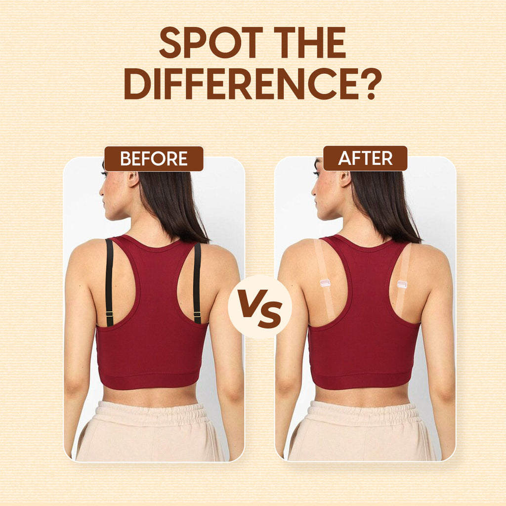 Transparent Bra Straps Adjustable Detachable Clear Invisible Reusable Silicone Elastic Straps