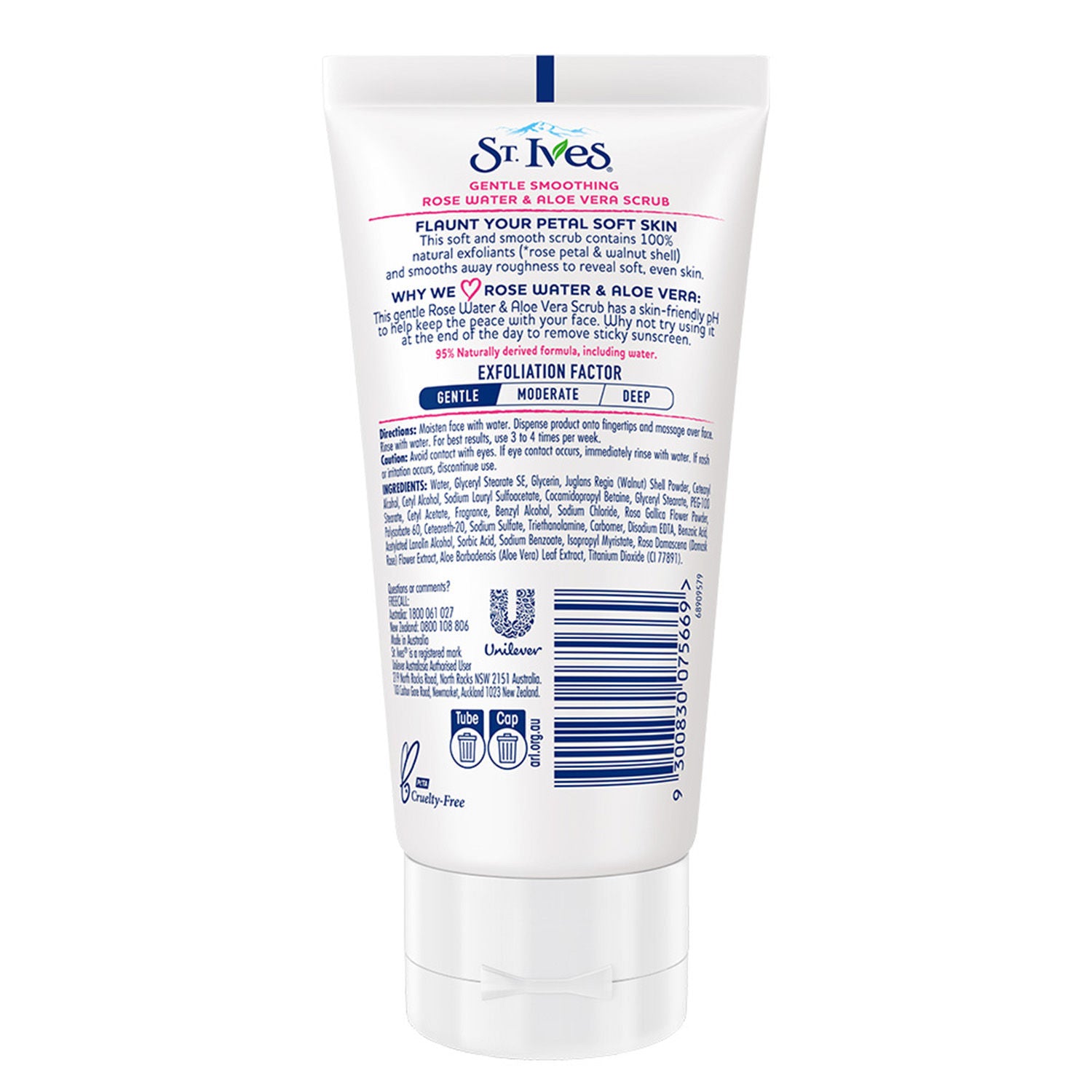 Gentle Smoothing Rose Water & Aloe Vera Face Scrub