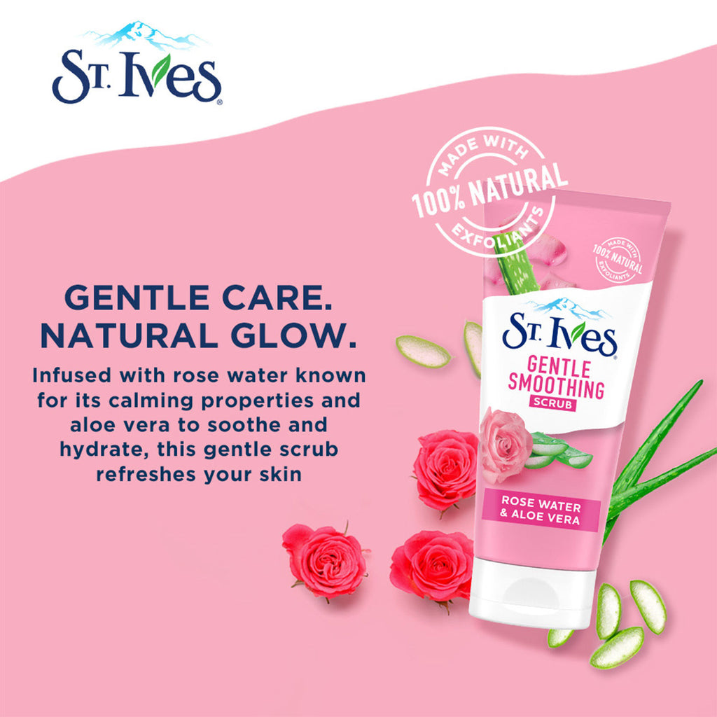 Gentle Smoothing Rose Water & Aloe Vera Face Scrub