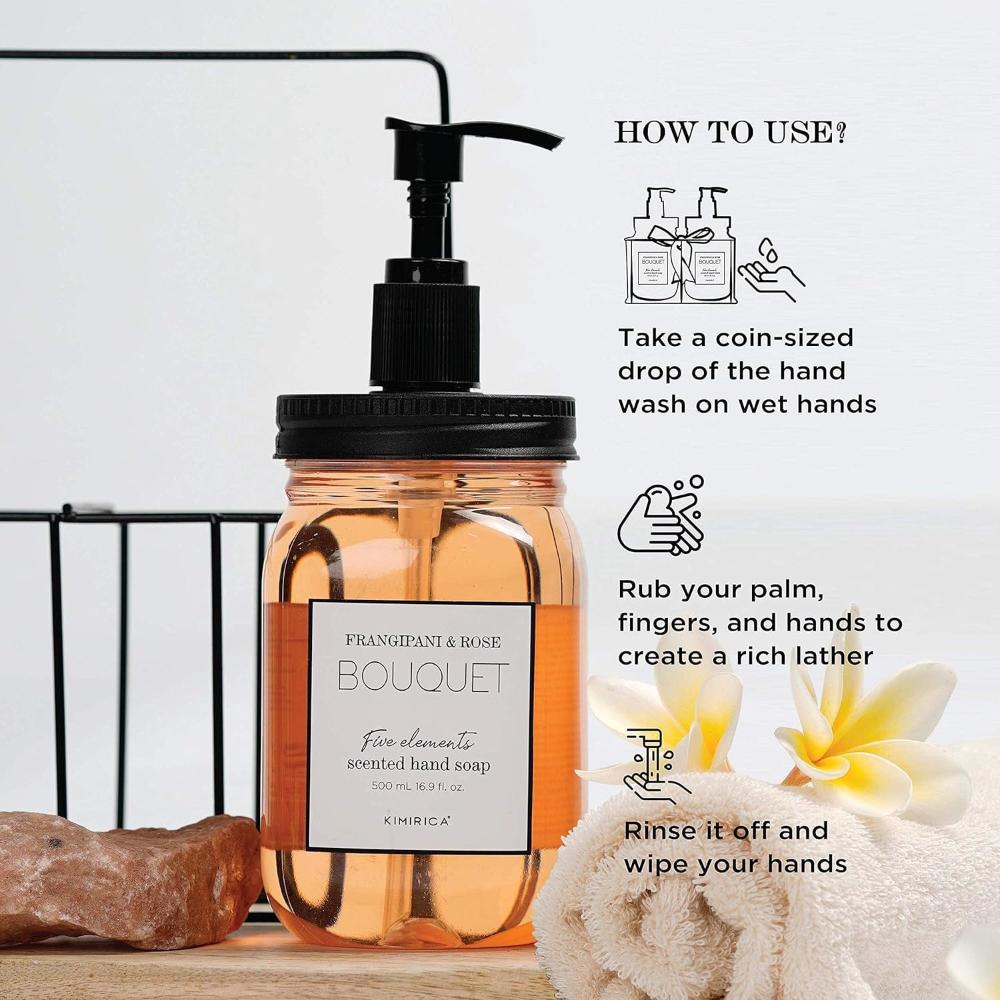 Bouquet Hand Soap With Goodness Of Frangipani And Rose- 100% Vegan & Paraben Free