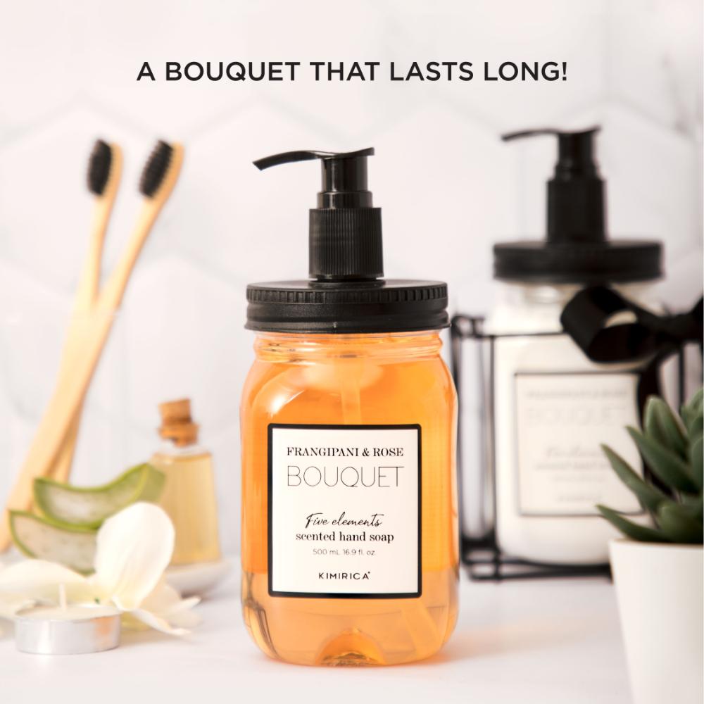 Bouquet Hand Soap With Goodness Of Frangipani And Rose- 100% Vegan & Paraben Free