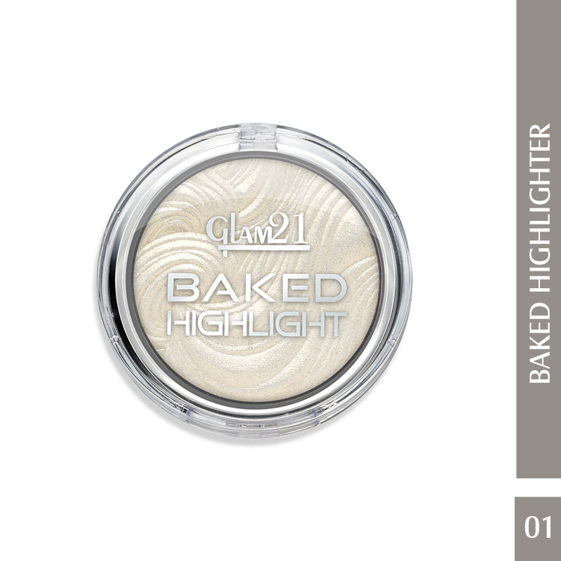 Baked Highlighter With Silky Pigments & Mettalic Finish - Shade 01