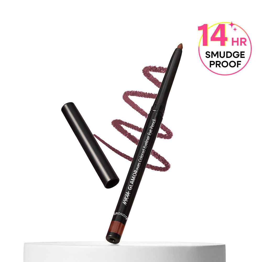 Nykaa GLAMOReyes Waterproof & Smudgeproof Colored Kajal Eyeliner Eye Pencil