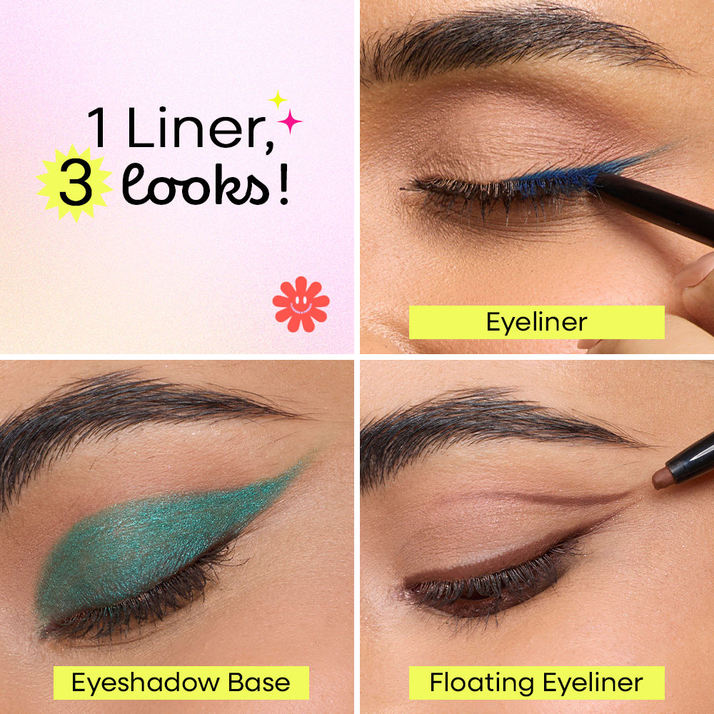 Nykaa GLAMOReyes Waterproof & Smudgeproof Colored Kajal Eyeliner Eye Pencil