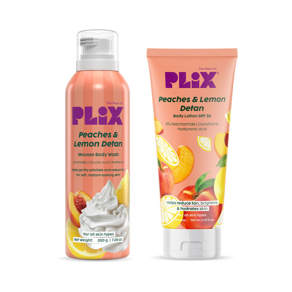 Peaches & Lemon De-Tan Body Care Duo For Smooth & Hydrated Skin