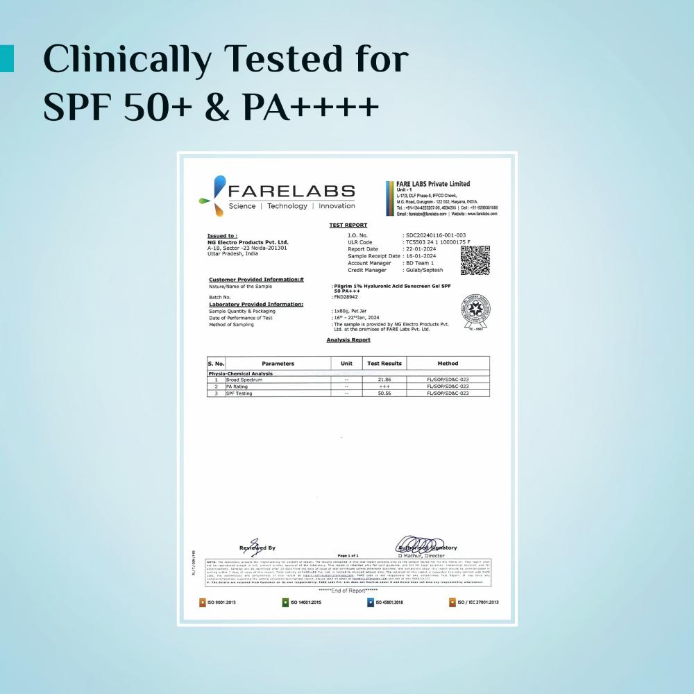 1% Hyaluronic Acid Sunscreen Gel SPF 50 PA+++