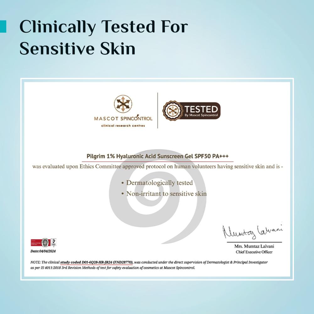 1% Hyaluronic Acid Sunscreen Gel SPF 50 PA+++